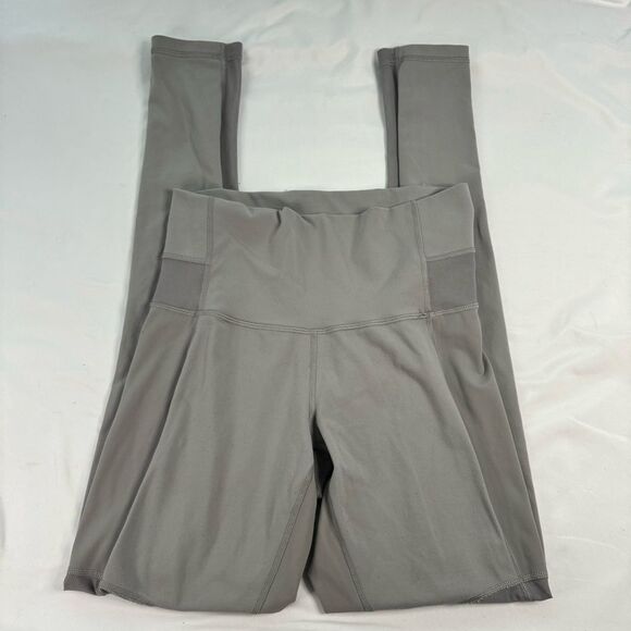 Lululemon Breathe Easy Pant Size 6? Ambient Grey Legging Gym Athlesiure Mesh - Picture 1 of 8